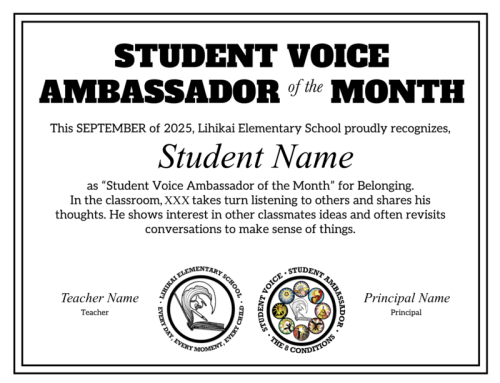 Student Voice Ambassador of the Month