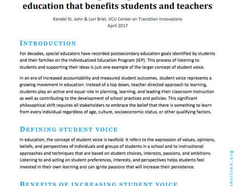 Student Voice: A growing movement within education that benefits students and teachers